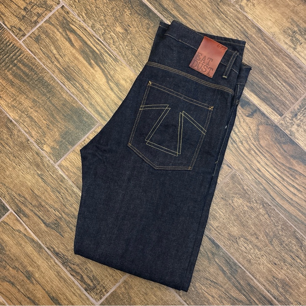 Eat Dust men’s Selvedge denim raw jeans straight actual 35x34